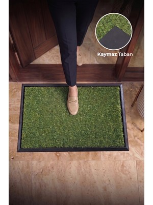 Valerine Life Suni Çim Halılı Havuzlu Ev Ofis Işyeri Iç Dış Kapı Önü Paspası 45X70CM Kir Tutucu