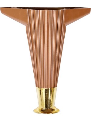 Ankaverse 15CM - Kahverengi - Gold Uçlu  Plastik Mobilya - Koltuk Ayak (5286)
