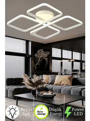 UltraMint Modern Ultra Beyaz LED Plafonyer, Şık ve Zarif Tavan Aydınlatması