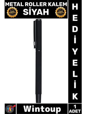 Wintoup #rollerkalem Premium Lüks Ofis Hediyesi Fuar Seminer Kurumsal Promosyon Şık Imza Kalemi Tasarım Akıcı Yazım Ergonomik Tutuş Kaliteli Metal Roller Kalem Siyah