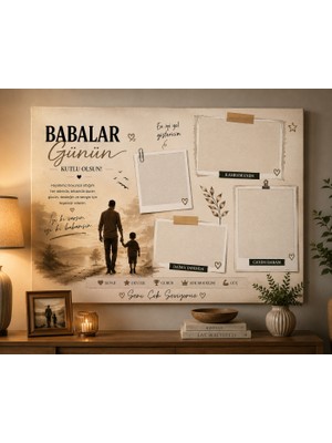 Othello Art Kişiselleştirilebilir Babalar Günü Kanvas Tablo – Fotoğraf Alanlı Anı Tablosu