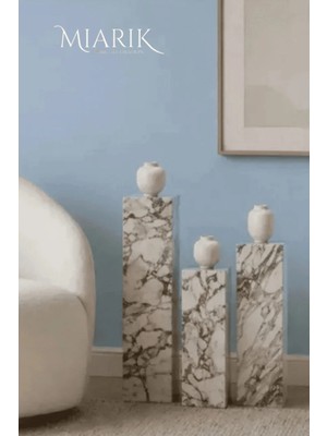 Miarik Design Mendelpha-Mermer Küp 3 Lü Takım