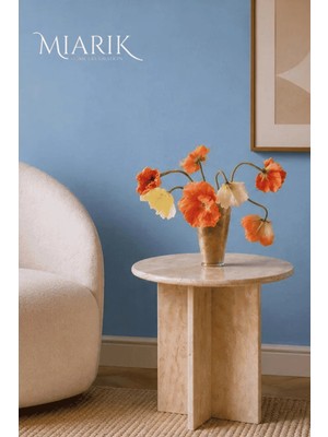 Miarik Design Traverten Mermer Traf Yan Sehpa , Masa , Orta Sehpa , Zigon