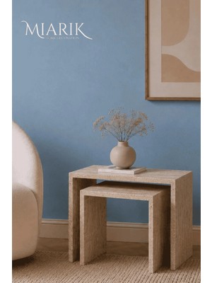 Miarik Design Traverten Yan Sehpa