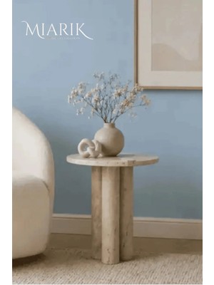 Miarik Design Mermer Hedya Yan Sehpa , Masa , Orta Sehpa , Zigon