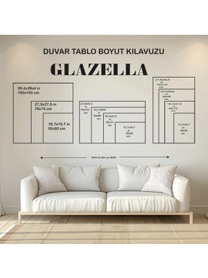 GLAZELLA Canlı Yaprakların Dansı: Modern Soyut Temperli Cam Tablo