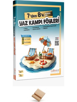 Günay Yayınları Günay 7'den 8'e Geçenler Için Yaz Kampı Föyleri ve Telefon Standı