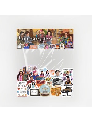 Baprile Gilmore Girls 30 Parça Sticker Paketi Suya Dayanıklı Laptop Termos Telefon Etiket Seti