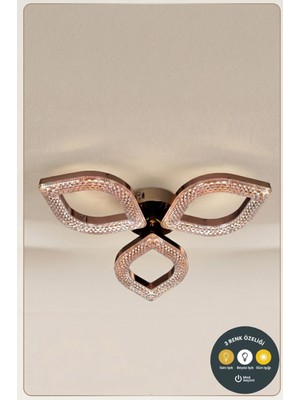 UltraMint Şık Kristal Damla LED Avize, Renkli ve Kumandalı, Salon, Mutfak, Çocuk ve Antre Için