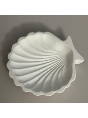 Sorvia Deniz Kabuğu - Midye Taş Tozu Dekoratif Pinterest Tabak-Stand Handmade (%100 Doğal Taş Tozu)