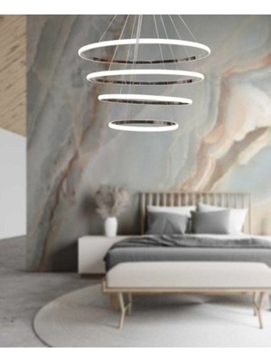 UltraMint Modern Siyah LED Avize, Oturma ve Salon Dekorasyonu Için Şık Tasarım