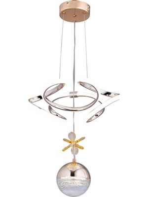 UltraMint Modern Gold Sarkıt Avize, Çok Renkli Led, Şık ve Parlak Aydınlatma