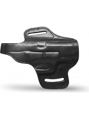 Rigor Universe Glock 19 17 23 Uyumlu %100 Hakiki Deri Pancake Owb Tabanca Kılıfı Siyah Sağ El