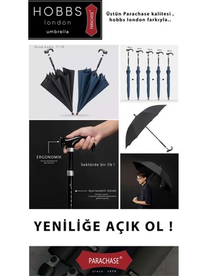 Bosile Parachase Amortisörlü Baston Şemsiye