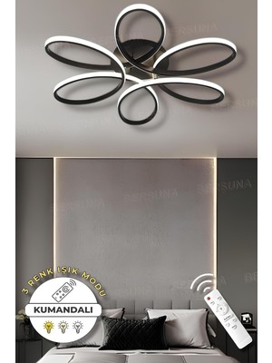 UltraMint Modern 60CM Kumandalı 3 Renk Plafonyer LED Avize