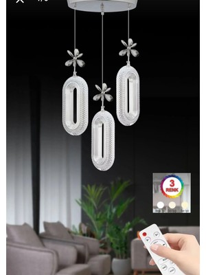 UltraMint Modern 3'lü LED Avize, Şık Tasarım, Parlak ve Enerji Tasarruflu Aydınlatma