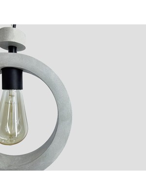 UltraMint Modern Beton Minimalist Halka Tavan Aydınlatması, Şık ve Şık Tasarım