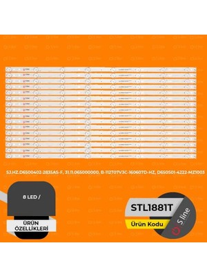 Renas Store 65" SJ.HZ.D6500402-2835AS-F,B-112T07V3C-160607D-HZ,D650S01-4222-MZ1003 Tv Ledbar