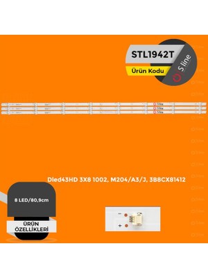 Renas Store 43" Awox DLED43HD 3x8 1002, M204/A3/J, 3B8CX81412 Tv Ledi-Orta Soketli