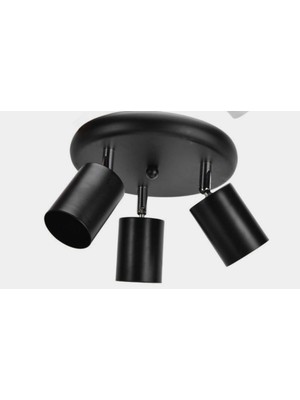 UltraMint Mat Siyah Metal Modern LED Avize, Gün Işığı Emişli, Ampul Dahil