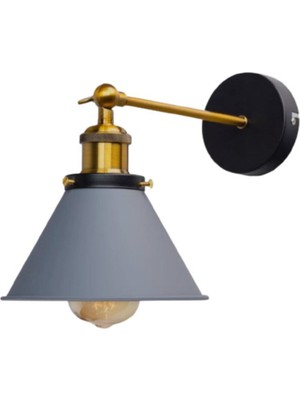 UltraMint Retro Gri Hareketli Mafsal Aplik 18CM, Şık ve Dayanıklı Tasarım