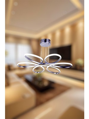 UltraMint Modern Krom Papatya LED Avize, Beyaz/sarı/günışığı Işık Seçenekleri