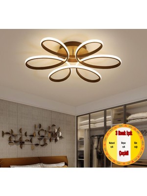 UltraMint Minimalist Papatya LED Tavan Lambası, Renkli Işık, Modern Aydınlatma, 50CM