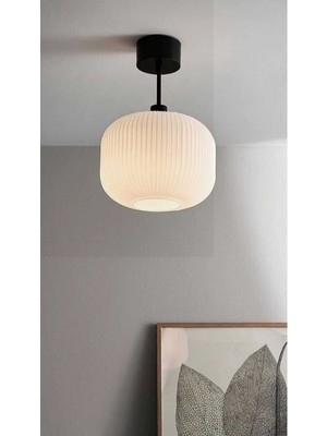 UltraMint Rustik Opal Plafonyer Tavan Avize, Modern Spor, 20CM, Şık Aydınlatma
