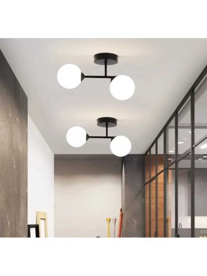 UltraMint Modern Şık Tavan Avizesi, Opal Cam, Spor Tarz, Eşsiz Tasarım