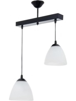 UltraMint Modern 30 cm Opal Camlı Ikili Avize, Şık ve Zarif Aydınlatma Sağlar