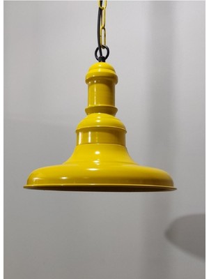 UltraMint Modern Spor Metal Sarı Sarkıt Avize, Vintage Tarzı Dekoratif Aydınlatma
