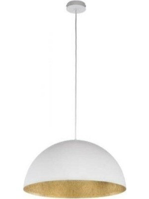 UltraMint S Beyaz Içli Altın Metal Sarkıt Avize 40 Cm, Şık ve Modern Aydınlatma