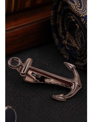 Kravatkolik Çıpa Motif Bronz Renk Kravat Iğnesi KIY709
