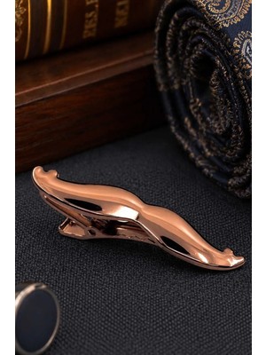 Kravatkolik Bıyık Motif Bronz Renk Kravat Iğnesi KIY708