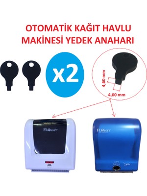 Poyraz Bioplast FLO Otomatik Kağıt Havlu Dispanseri Yedek Anahtarı - 2 Adet