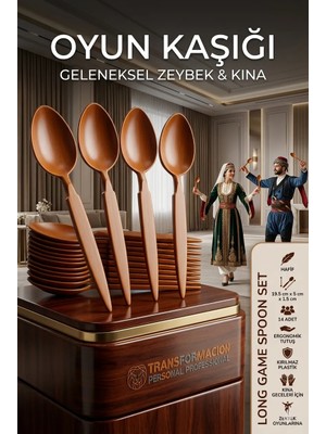 Transformacion Uzun Oyun Kaşığı Halk Oyunu Kaşığı - Kına Kaşığı Uzun Saplı Zeybek Oyun Kaşığı 14 ADET 718722	