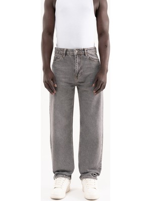 Machinist Erkek Straight Fit Jean Pantolon Gri