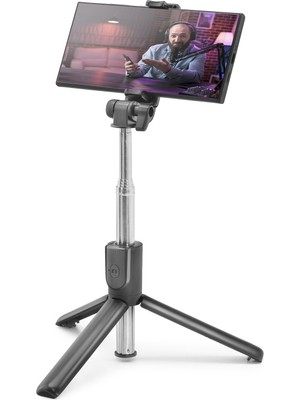 Skygo Telefon Tripodu Ve Selfie Çubuğu Seti Bluetooth 5.0 Kumandalı 67 Cm - Siyah ND1039