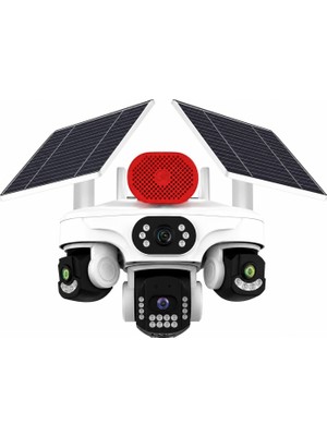 O-Kam OK-337 Premium 12MP 4 Kameralı Beyaz Güvenlik Kamerası Tüm Mekanlar İçin Su Geçirmez