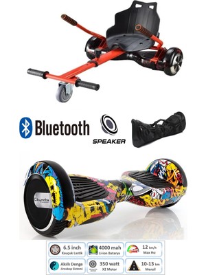 Citymate Elektrikli Kaykay Scooter Hoverboard Akıllı Dengeli + Hover Kart + Çanta Full Paket