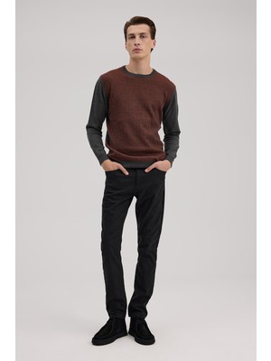 Jakamen Gri Classic Fit Bisiklet  Erkek Triko