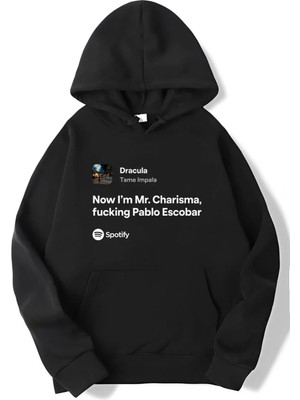 Brz Collection Unisex Oversize Dracula - Tame Impala Hoodie Siyah