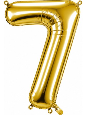 BeySüS 7 Rakam Folyo Balon Altın Rengi (100 cm)