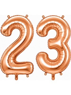 BeySüS 23 Rakam Folyo Balon Rose Gold Rengi (100 Cm)
