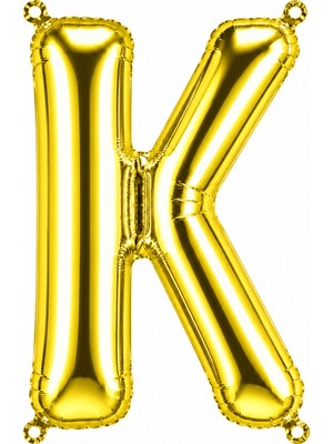 BeySüS K Harfi Folyo Balon Altın Rengi (100 Cm)