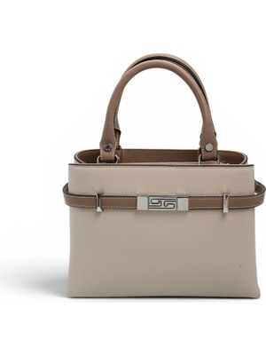 Silver & Polo Silver Polo Bej - Latte Düz Kadın El Çantası SP1149