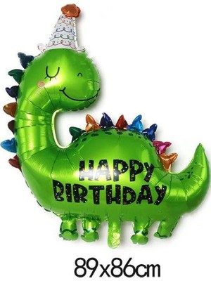 Beysüs Dinazor Folyo Balon Happy Birthday Baskılı