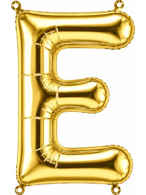 BeySüS E Harfi Folyo Balon Altın Rengi (100 Cm)
