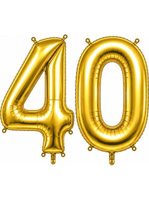 BeySüS 40 Rakam Folyo Balon Altın Rengi (100 cm)