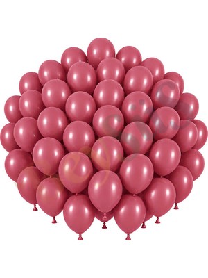 BeySüS Yaban Çileği Renk Lateks Retro Balon (30 Cm) - 50 Adet